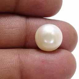 Sahiba Gems White Cut Natural Pearl Gemstone image 2