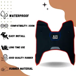 srphere Anti Slip Backing Two Wheeler Rubber Foot Mat Compatible for Xoom Hero Two Wheeler Mat-picture-19