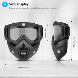 hanabi Clear Bike Face Mask for Men & Women image 2