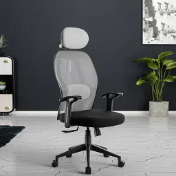 green soul Yoga Breathable Mesh High Back Ergonomic Office Chair in Grey Colour image 1