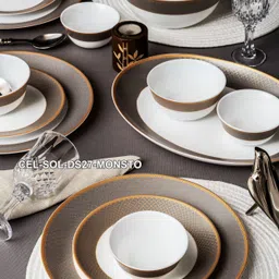 cello Pack of 27 Opalware Glass Dinner Set of 27pcs Dinner Set image 5