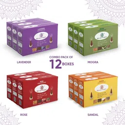 shiwalya organic Pure wood Natural Dhoop Cones – Long Lasting Herbal Fragrance for Pooja, Mogra, Lavender, Rose, Sandal Dhoop image 2