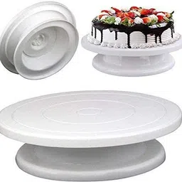fulkiza Plastic 360* Rotates 28CM Cake Decorating Turntable Stand, Cake Plastic Cake Server image 2