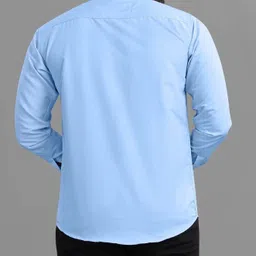 rahul look Men Slim Fit Solid Mandarin Collar Casual Shirt image 2