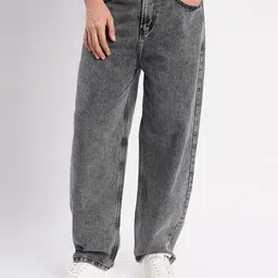 luminoire Men Loose Fit Mid Rise Grey Jeans-picture-21