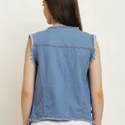 h r fashion Solid Women Waistcoat image 2