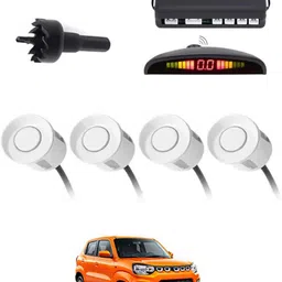 peeps store Universal 4 White Reverse Parking Sensor-PS25N700 Universal 4 White Reverse Parking Sensor-PS25N700 Parking Sensor-picture-38