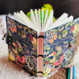 nizam handcraft Happy Birthday Printed Diary Notebook With Lock Clasp For Gift/Office A5 Diary 200 200 Pages image 3