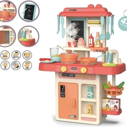kapishreeenterprise 42 pieces Plastic Kitchen Play Set, with Realistic Lights & Sounds RPT1-picture-41