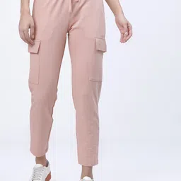 tokyo talkies Women Solid Pink Track Pants-picture-24