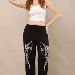 sabiafashion Women Loose Fit, Regular Fit Black Cotton Blend Trousers image 4