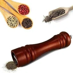 avmart Traditional Brown Wooden Salt & Pepper Grinder, Mixer, Mill, Manual Shaker, Spice Storage Ceramic Crusher, Mill with Adjustable Coarseness Setting Wooden Traditional Pepper Mill image 3