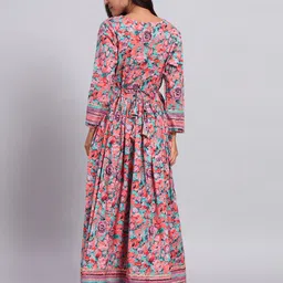 pristyle Women Gown Orange Ankle Length Dress image 3