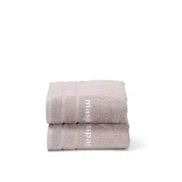 maspar Beige Bamboo Cotton Solid 650 GSM Bath Hand & Face Towel Set (6Pc) image 2