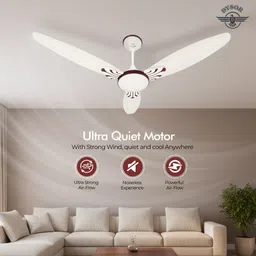 dysor 50W Energy Efficient Fan | 3 Blade Premium Designer | Ultra Quiet 400 RPM Motor with 12 Months Warranty Ultra High Speed 1200 mm Ceiling Fan image 2