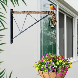 garden deco 10 Inch Rope Bracket for Hanging Baskets and Bird Feeders (Set of 6 Pcs) 26.5 Shelf Bracket image 5