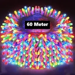 cospo 190 LEDs 60 m Multicolor Color Changing, Flickering, Steady String Rice Lights-picture-23