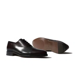 Rapawalk Burgundy & Black Handcrafted Standard Width Leather Oxfords image 4