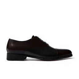 Rapawalk Burgundy & Black Handcrafted Standard Width Leather Oxfords image 5