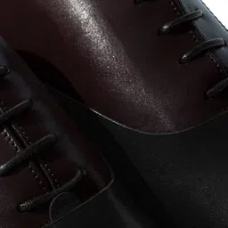 Rapawalk Burgundy & Black Handcrafted Standard Width Leather Oxfords image 2