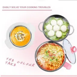 modexaglobal Mini Electric Multi Function Cooking Cooker Pot Rice Cooker Egg Cooker, Travel Cooker, Rice Cooker, Egg Boiler image 3