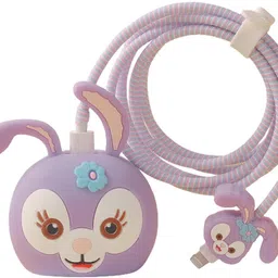 GUOi iPhone Charger USB-C Power Adapter Case for 18W-20W Charger 3D Cartoon Design Cable Protector image 1