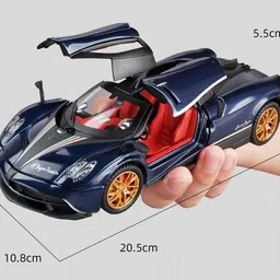 devdhan 1:24 Pagani Huayra Car with Open Door Vehicles, Sound, and Lights Diecast Toys image 2