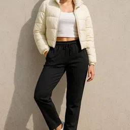 blinkin Women Solid Black Track Pants image 5