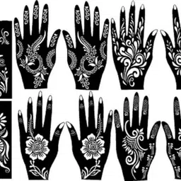 Mehndi Stencil Set for Women & Girls | Reusable Bridal & Festival Mehndi M_F026 Hand Mehndi Stencil Stencil-image-23