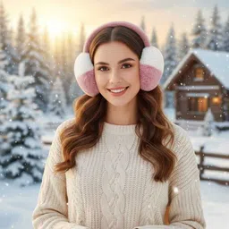 fighter Earmuff Caps for Kids/Girls Foldable Cute Ear Muff image 1