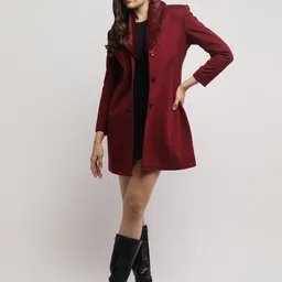 protex Wool Solid Coat For Women-picture-18