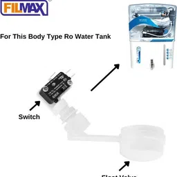 filmax by maxpure RO Float Valve (Vertical) with Auto Cut Off Switch for Water Purifier (Kent) Solid Wire Connector image 2