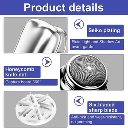 house of common Mini Rechargeable Beard Trimmer for Men – Pocket Shaver for On-the-Go Grooming Shaver For Men, Women image 4