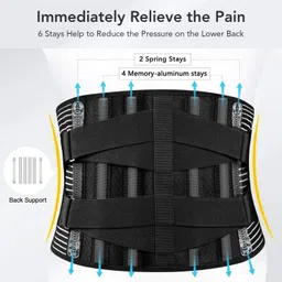 debik Lumbar support Back Braces for Lower Back Pain Relief posture corrector Back / Lumbar Support image 3