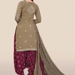 merira Unstitched Crepe Salwar Suit Material Paisley image 2
