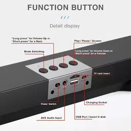 GUGGU ADS_046A_WIRELESS E91 SOUNDBAR BLUETOOTH SPEAKER COMPATIBLE WITH ALL SMARTPHONES 48 W Bluetooth Soundbar image 2