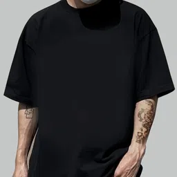 smosh Men Printed Round Neck Cotton Blend Black T-Shirt image 2