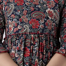 silakiva Women Printed Viscose Rayon Ethnic Dress image 4