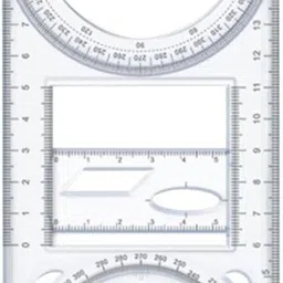 vikurajas 1 Piece Multifunctional Geometric Ruler Mathematics Drawing Template Ruler-picture-11