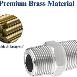 nalkaar CP Hex Nipple 1/2 Inch Male Thread Faucet Spindle image 3