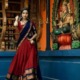 r k infinitive Solid Semi Stitched Lehenga Choli-picture-21