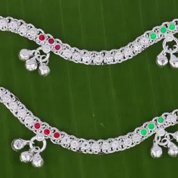 srre 6.inch Baby/Girls Payal (3.Month To 1½.Years Age Anklets) Silver Anklet image 2