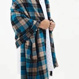 Vrinde Wool Checkered Men Shawl image 3