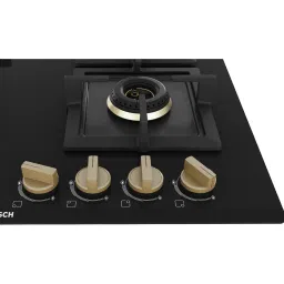 BOSCH Series 4 Toughened Glass Top 4 Burner Automatic Hob (Cast Iron Pan Supports, Black) image 5