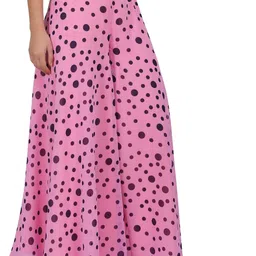 first arrival Women Flared Pink Georgette Trousers image 5