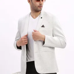 showoffff Men Solid Single Breasted Casual Blazer-picture-24