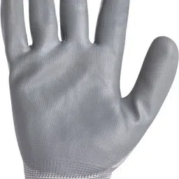 karam Prokut White Liner with Grey Nitrile Coating Medium Nitrile Safety Gloves image 4