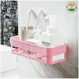 shrey Self Adhesive Wall Hanging BATHROOM floating Shelf (pack of 2) 1.50 Plastic Wall Shelf image 2