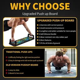 dizosonic 15-in-1 Push Up Board for Men & Women | Multi-Functional Pushup Stand Ab Exerciser image 5