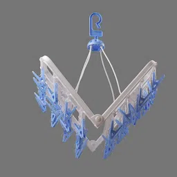 urbanware Laundry Clip Sock Dry Rack For Baby Cloth, Towel,Underwear Hanger Cloth Clips Plastic Dress Hanger ForDress image 2